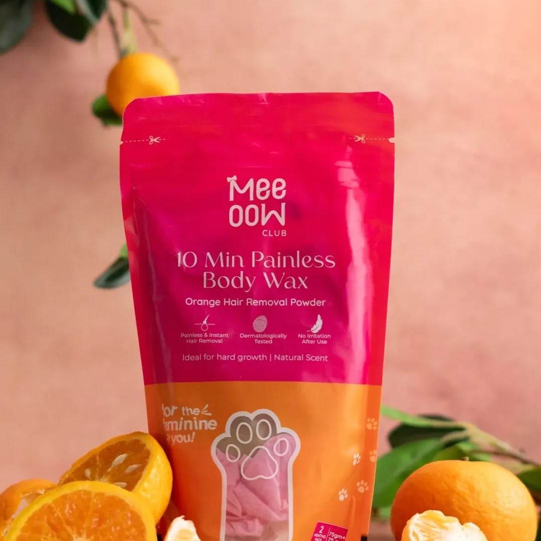 Meeoow Club 10 Minute Painless Body Wax Orange Hair Removal Powder