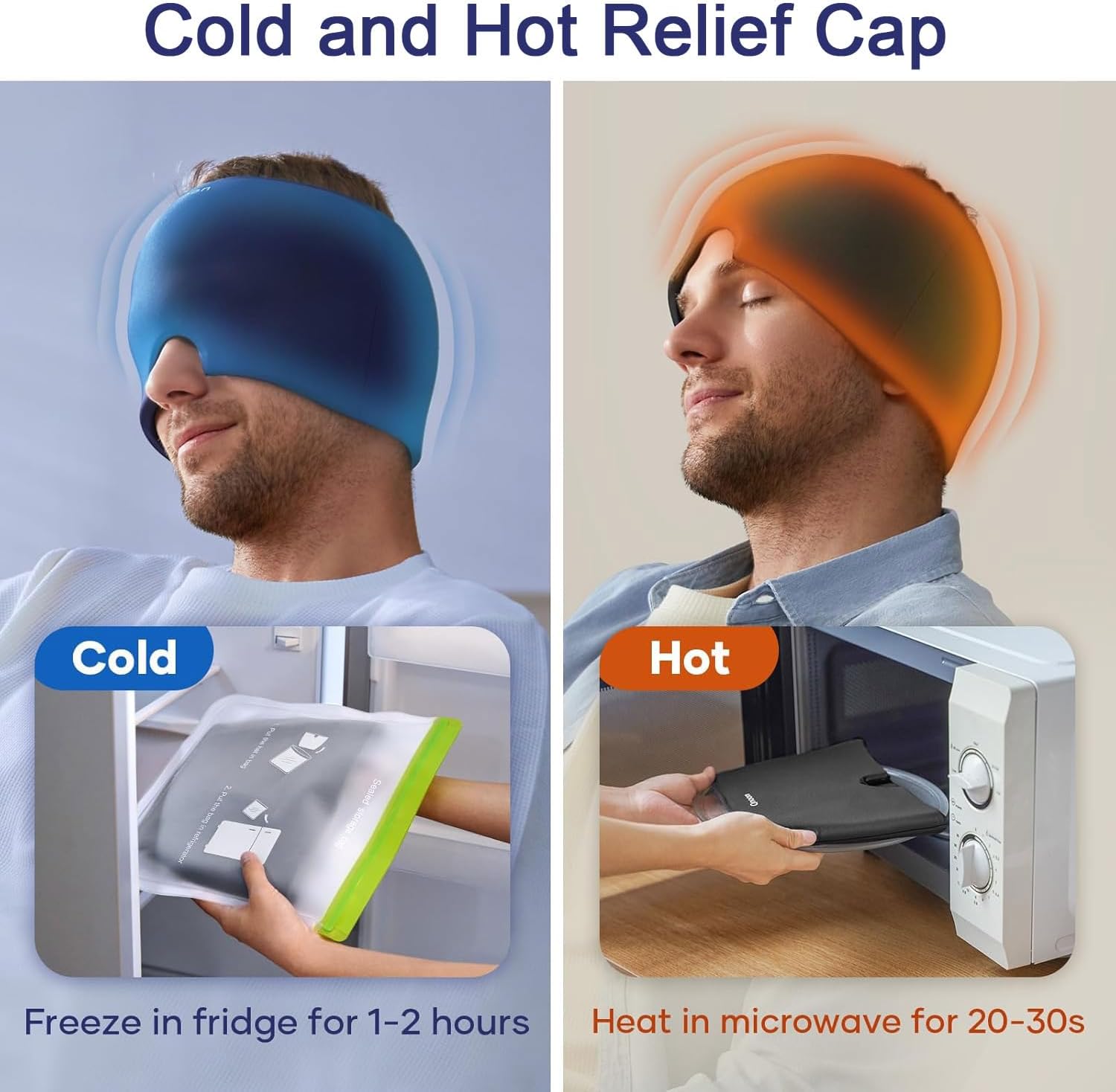 Migraine Relief Cap With Box – Reusable Gel Headache Relief Hat