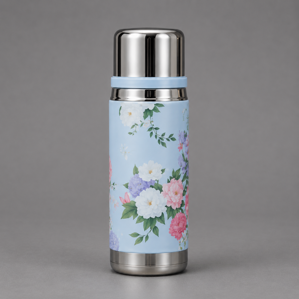 Premium Stainless Steel Water Bottle – Elegant Floral Print Design