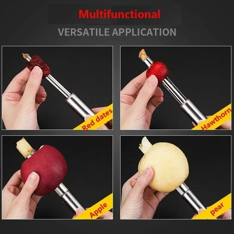 Apple Core Remover – Stainless Steel Fruit &amp; Vegetable Seed Remover